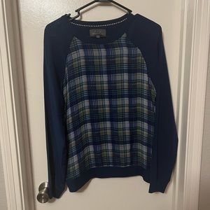 PJK Plaid Silk Blouse